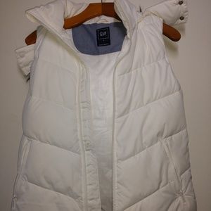 Gap Puffer Vest with Removable Faux Fur Hood